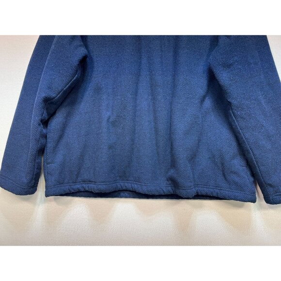 Orvis Mens Pullover Sweater Size XXL Navy Classic Sherpa Lined 1/4 Zip Cozy - Picture 5 of 11